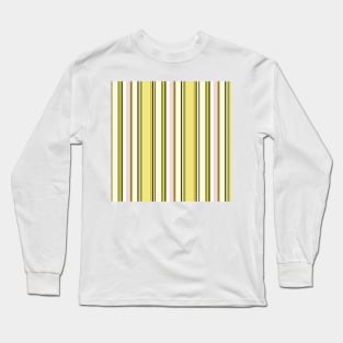 Vertical stripes in yellow color harmony Long Sleeve T-Shirt